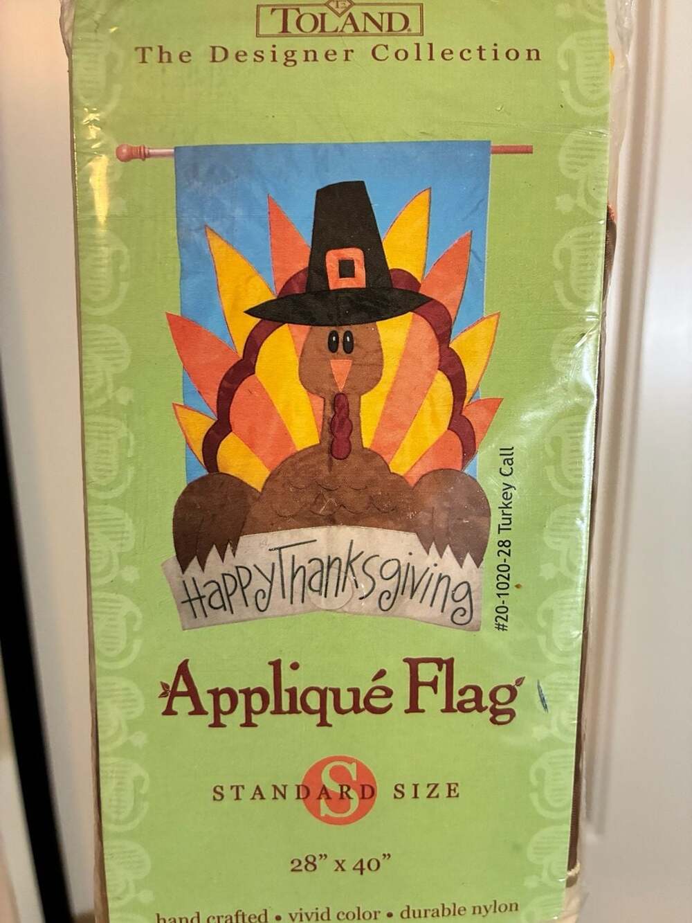Toland The Designer Collection Turkey Call Applique Flag Size 28" x 40"